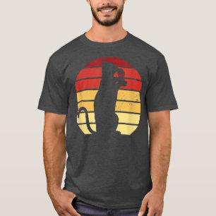Funny Wine Cat Wein Trinken Katze Silhouette T-Shirt