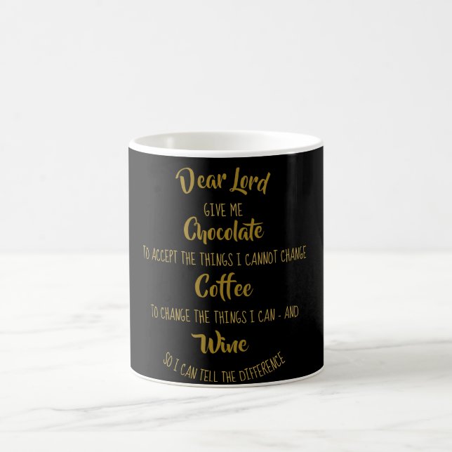 Funny Wine Chocolate Kaffee Lover Tasse Weihnachte (Mittel)