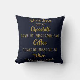 Funny Wine Chocolate Kaffee Lover Tasse Weihnachte Kissen