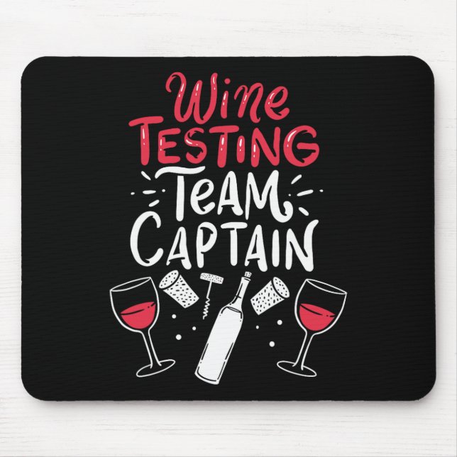 Funny Wine Degustation Shirts Mousepad (Vorne)
