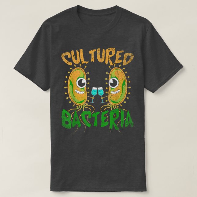 Funny Wine Drink Biology Science Cultured Bacte T-Shirt (Design vorne)