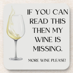 FUNNY WINE DRINKER GIFT GETRÄNKEUNTERSETZER