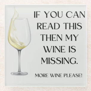 FUNNY WINE DRINKER GIFT GLASUNTERSETZER