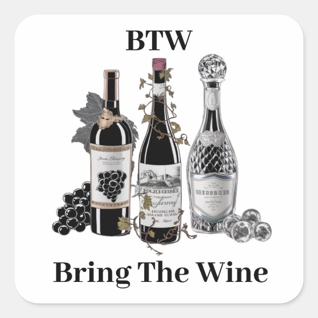 Funny Wine Flaschen Stickers (Vorderseite)