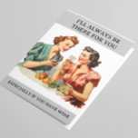Funny Wine Friends Spaß Retro Hausfrau Karte<br><div class="desc">Dieses Design kann durch die Option Design bearbeiten personalisiert werden. Es kann sein, dass Sie falsche Übergabefelder für andere Gegenstände haben. Kontaktieren Sie mich unter colorflowcreations@gmail.com oder nutzen Sie die Chat-Option oben auf der Seite, wenn Sie dieses Design auf einem anderen Produkt haben möchten oder Hilfe benötigen. Sehen Sie mehr...</div>