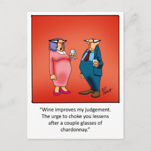 Funny Wine Geschenk! Postkarte