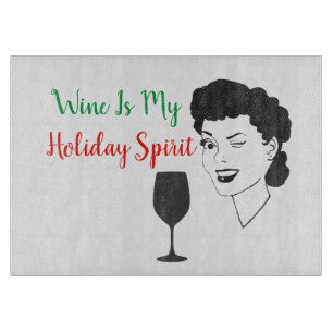 Funny Wine ist mein Holiday Spirit Cutting Board Schneidebrett