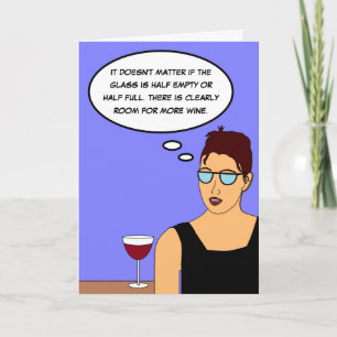 Funny Wine Joke, Comedy Karte