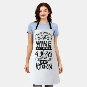 Funny Wine Lovers Zitat über Kochen Küche  Schürze