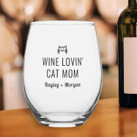 Funny Wine Loving Katze Mama Personalisierte Namen