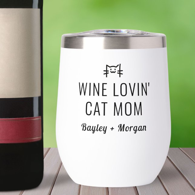 Funny Wine Loving Katze Vater Personalisierte Name (Von Creator hochgeladen)