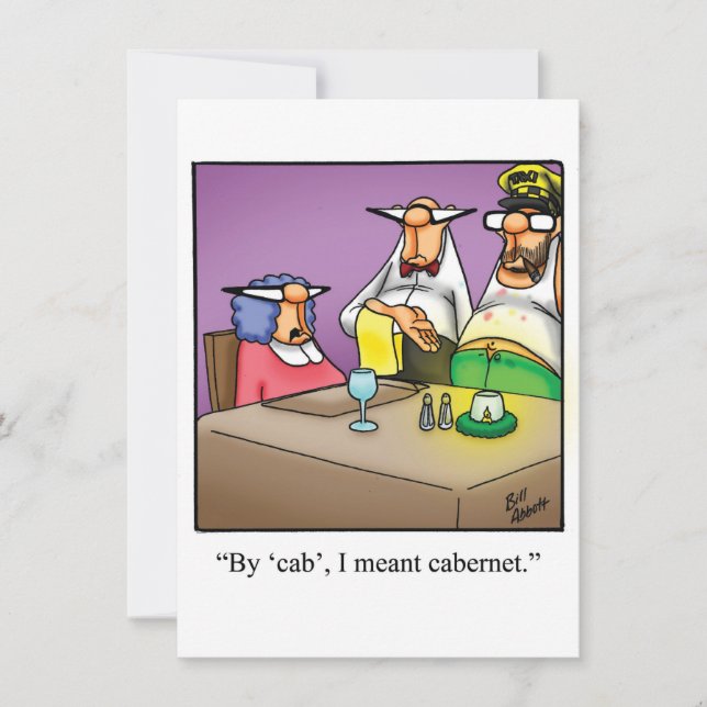 Funny Wine Party Spaß Einladung (Vorderseite)