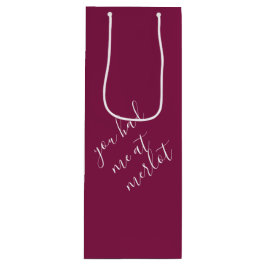 Funny Wine Pun Burgund Weinbeutel Geschenktüte Für Weinflaschen
