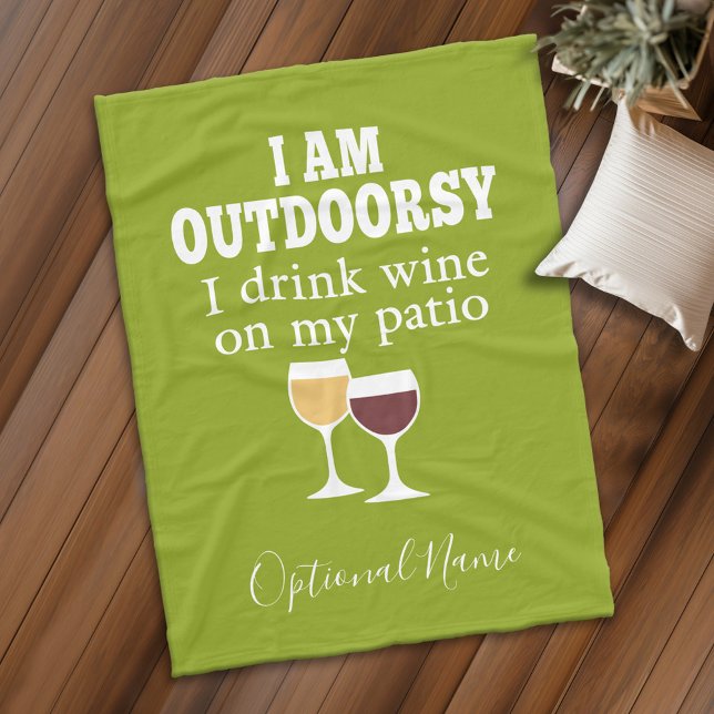 Funny Wine Quote - Ich trinke Wein auf meiner Terr Fleecedecke (Von Creator hochgeladen)