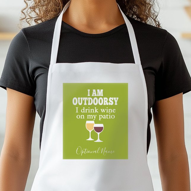 Funny Wine Quote - Ich trinke Wein auf meiner Terr Schürze (Personalized Kitchen Apron)