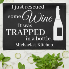 Funny Wine Quote Spaß Niedlich Geschirrtuch