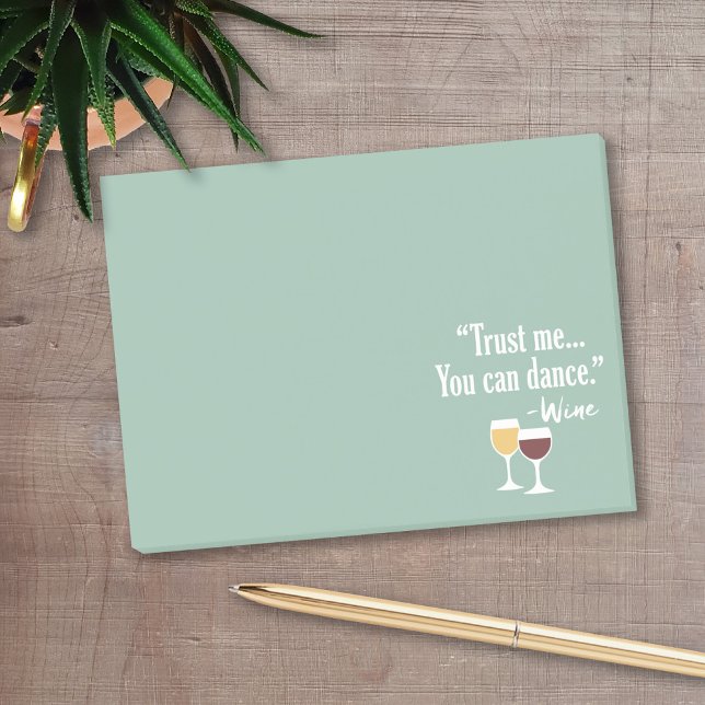 Funny Wine Quote - Vertrauen Sie mir, dass Sie tan Post-it Klebezettel (Funny wine themed post it notes with low quantity. Add your personal touch.)