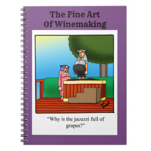 Funny Wine Spaß Notebook Notizblock