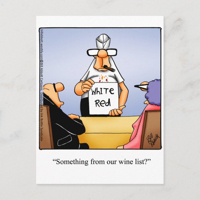 Funny Wine Spaß Postcard Postkarte (Vorderseite)