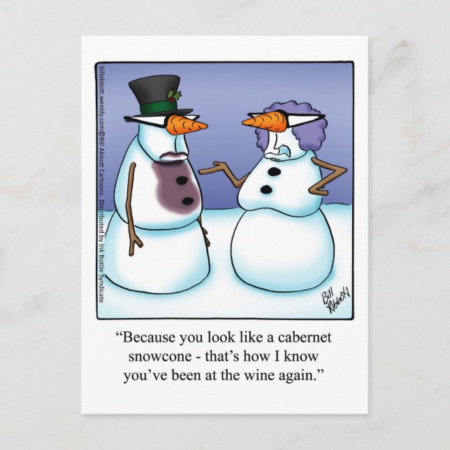 Funny Wine Spaß Postcard Postkarte (Vorderseite)
