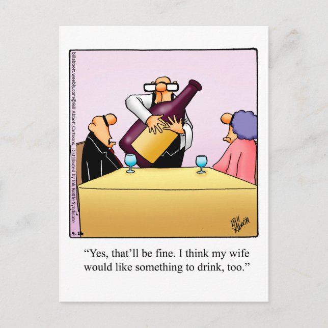 Funny Wine Spaß Postcard "Spectickles" Postkarte (Vorderseite)