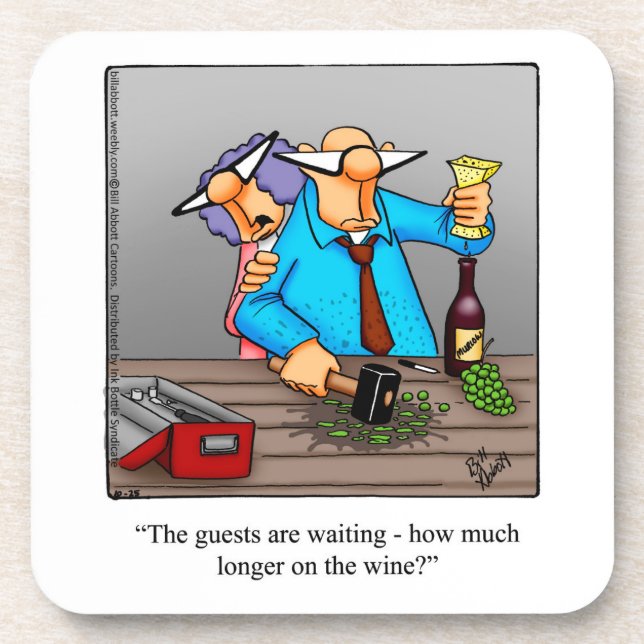 Funny Wine Spaß Untersetzer Set (Vorderseite)