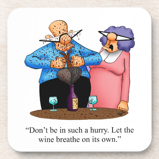 Funny Wine Spaß Untersetzer Set (Vorderseite)