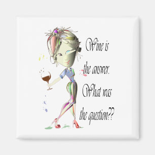 Funny Wine Sprichwort Magnet
