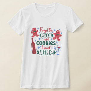 Funny Wine T-Shirt, Weihnachten Weihnachtsmilch &  T-Shirt