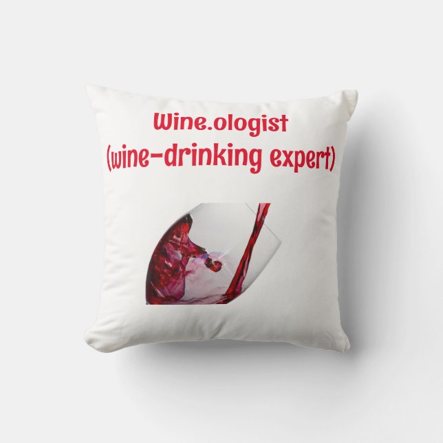 Funny Wine-Themed  Kissen (Vorderseite)