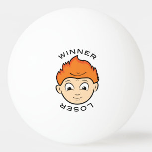 Funny Winner Loser Ping Pong Faces Tischtennisball