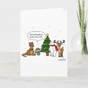 Funny wir dachten, unsere kalte Weihnachtskarte fü Feiertagskarte