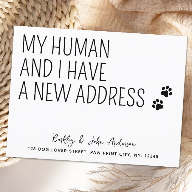 Funny, wir haben neue Adresse Pet Hund bewegen ver Postkarte (Von Creator hochgeladen)