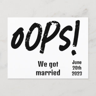 Funny wir verheiratet got eloped postkarte