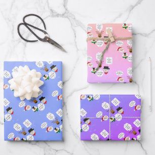Funny Wir wünschen dir frohe Weihnachten Geschenkpapier Set