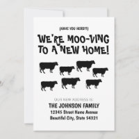 Funny Wir ziehen Kuhherd neue Zuhause-Adresse