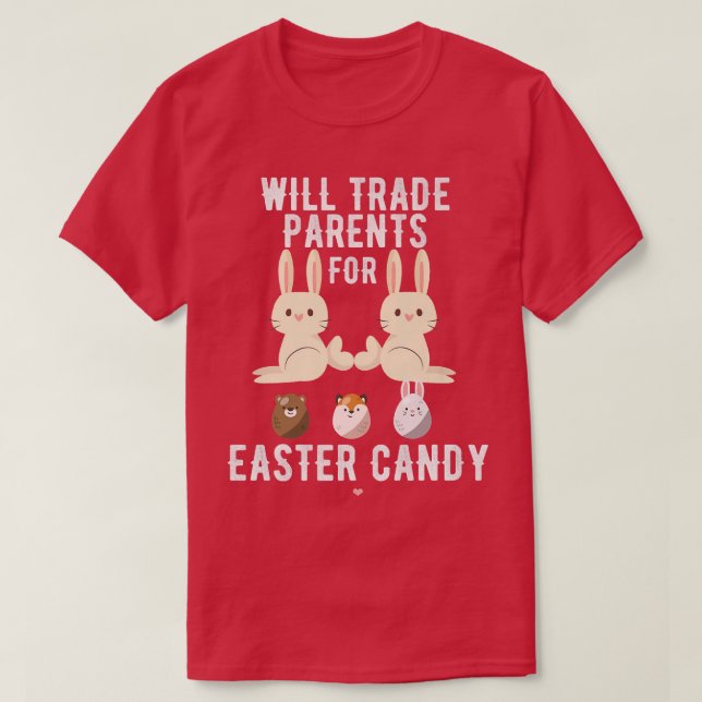 Funny wird Eltern für Osterkandy Kids Eas tauschen T-Shirt (Design vorne)
