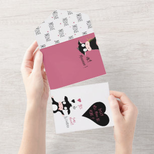 Funny wird Mooo mein sein? Liebe Kuh + Valentinkar All In One Einladung