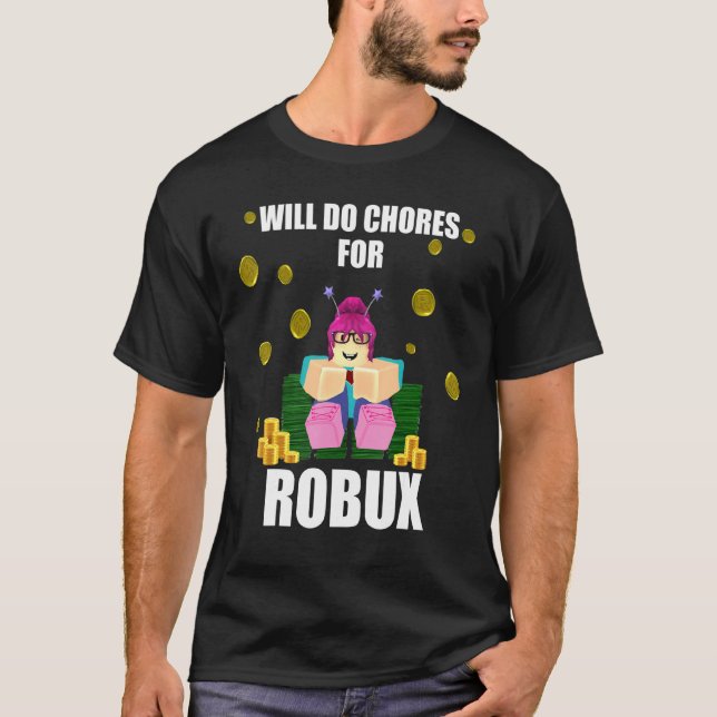 Funny wird sich für Robux Girls Gamer entscheiden T-Shirt (Vorderseite)