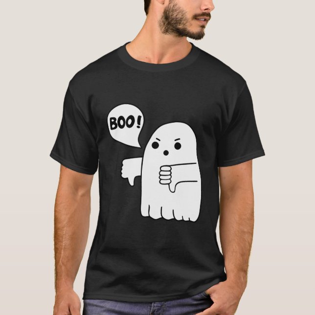 Funny wirft den Geist herunter und wirbelt Boo-Mis T-Shirt (Vorderseite)
