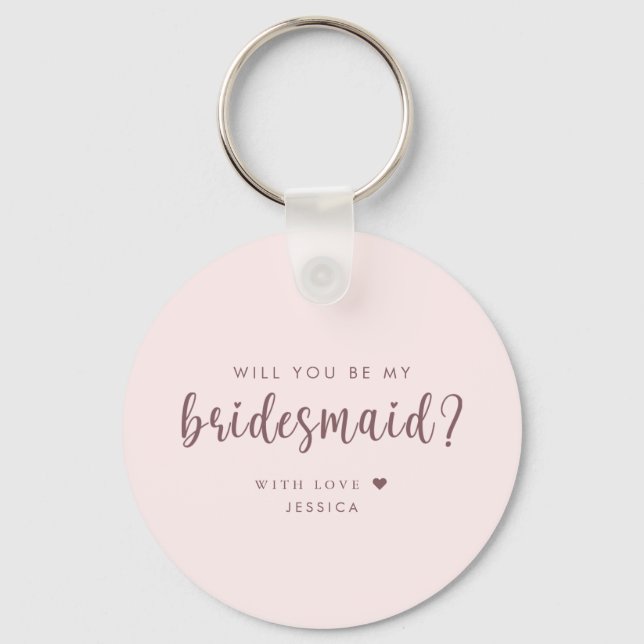 Funny wirst du mein Bridesmaid-Vorschlag sein Schlüsselanhänger (Rückseite)