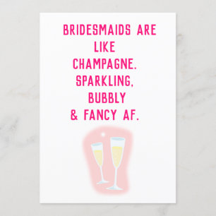 Funny wirst du meine Bridesmaid sein? Vorschlagska Einladung