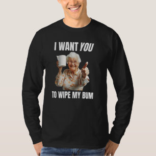 Funny Wischen Sie meine Bum Toilettenrollen unpass T-Shirt