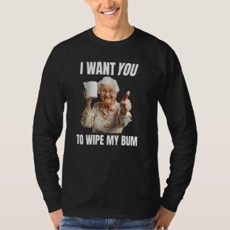 Funny Wischen Sie meine Bum Toilettenrollen unpass T-Shirt