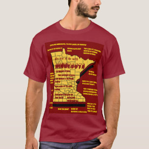 Funny Wisconsin-Kartendesign T-Shirt