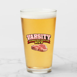 Funny Wisconsin Meat Raffle Varsity Team MVP Glas