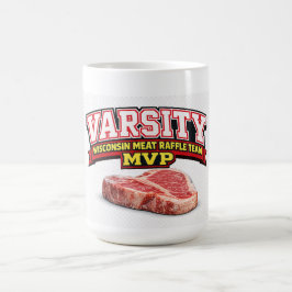 Funny Wisconsin Meat Raffle Varsity Team MVP Kaffeetasse