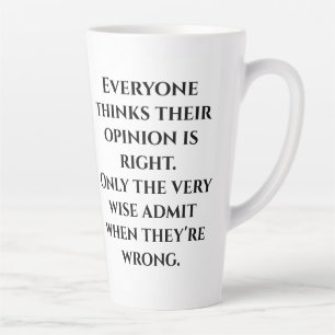 Funny Wise Sprichwort Milchtasse