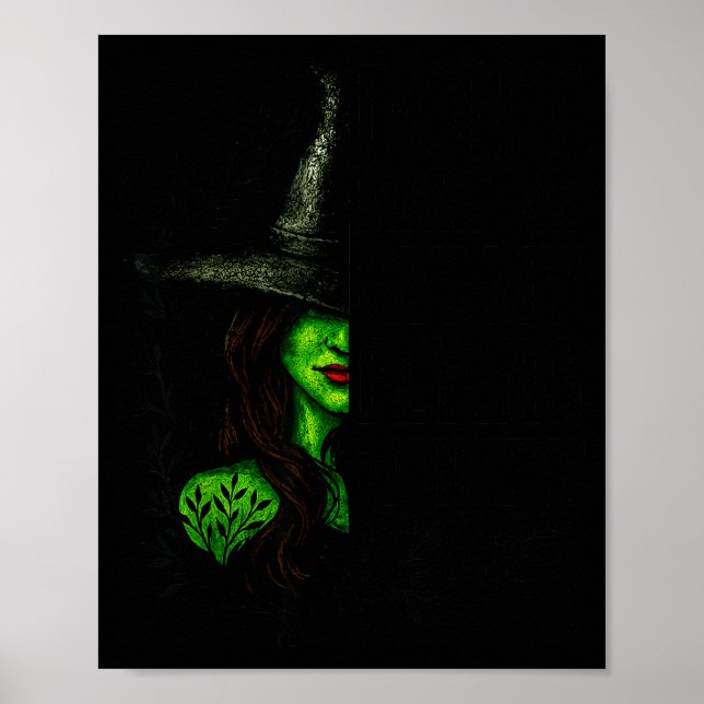 Funny Witch Halloween Don't Make Me Get My Flying  Poster (Vorne)