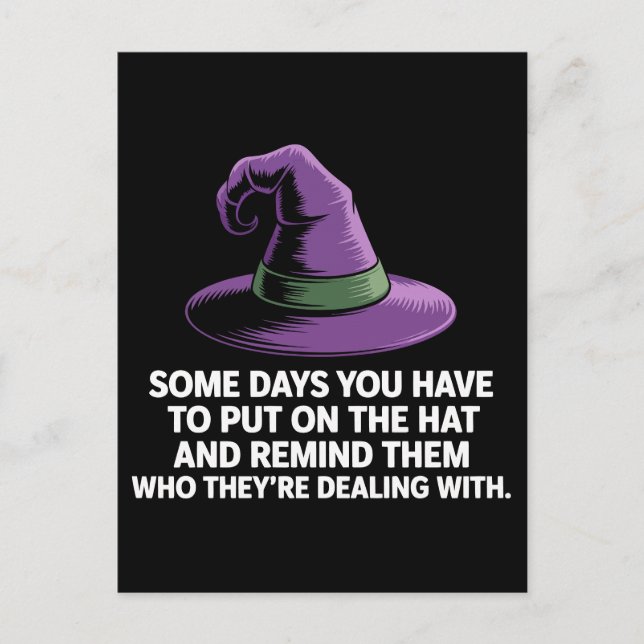 Funny Witch Quote Halloween Postkarte (Vorderseite)
